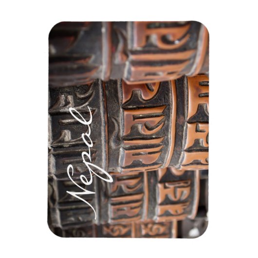 仏教祈りの言葉ホイール角形文字磁石 マグネット (縦)