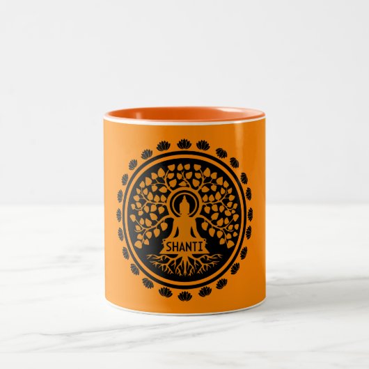 仏教美術のSidhartha Gautama ツートーンマグカップ (中央)