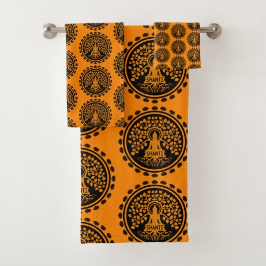 仏教美術のSidhartha Gautama バスタオルセット (インサイチュ)