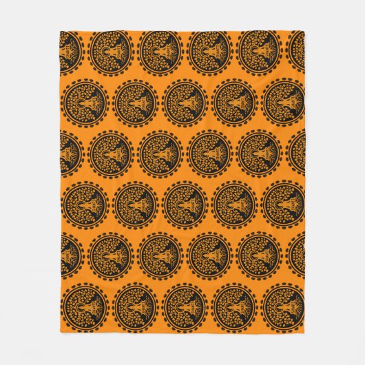 仏教美術のSidhartha Gautama フリースブランケット (正面)