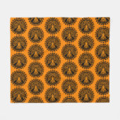 仏教美術のSidhartha Gautama フリースブランケット (正面(横))