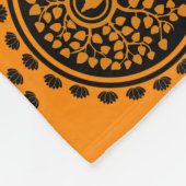 仏教美術のSidhartha Gautama フリースブランケット (角)