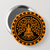 仏教美術のSidhartha Gautama 缶バッジ (正面&裏面)