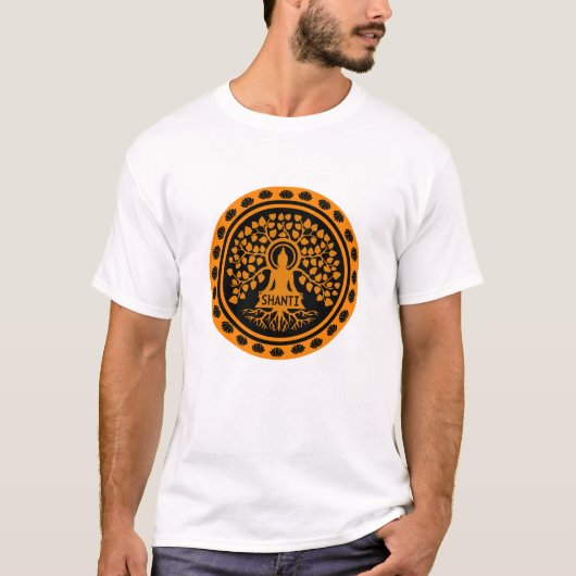 仏教美術のSidhartha Gautama Tシャツ (正面)