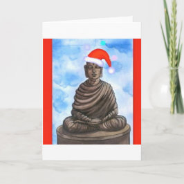仏教 – 仏 – メリークリスマスハット シーズンカード