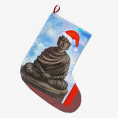 仏教-仏-メリークリスマス ラージクリスマスストッキング (正面 (吊り時))