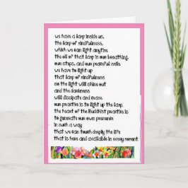 仏教「我々の中にランプがある+ H2Ocolor サンキューカード