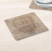 仏智慧の智慧の智慧の諺 スクエアペーパーコースター (アングル)