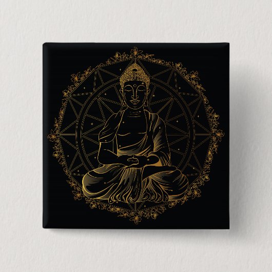 仏曼荼羅 缶バッジ (正面)