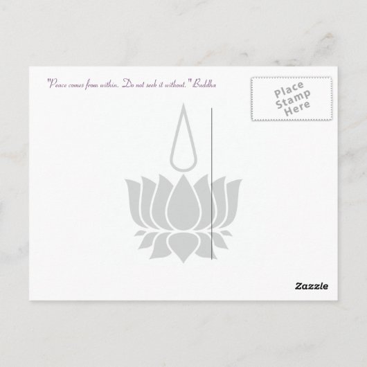 仏来仏引用文はがき内からの平和 ポストカード (裏面)