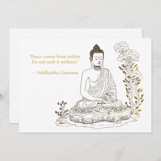 仏来内の平和 招待状 (正面/裏面)