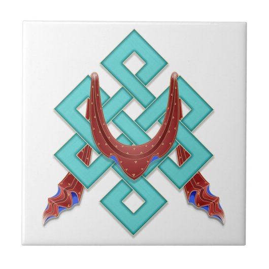 仏法永遠の結び目 タイル (正面)