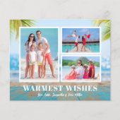 仏熱帯ビーチクリスマスフォトカード (正面)