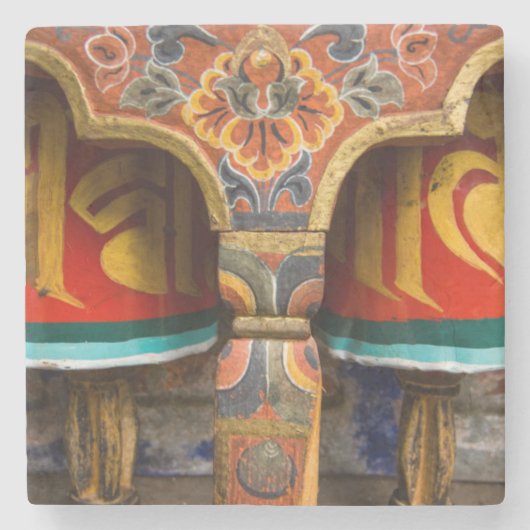 仏祈教の役割、ブータン ストーンコースター (正面)