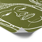 仏禅パターモダンンカスタムポスター ポスター (角)