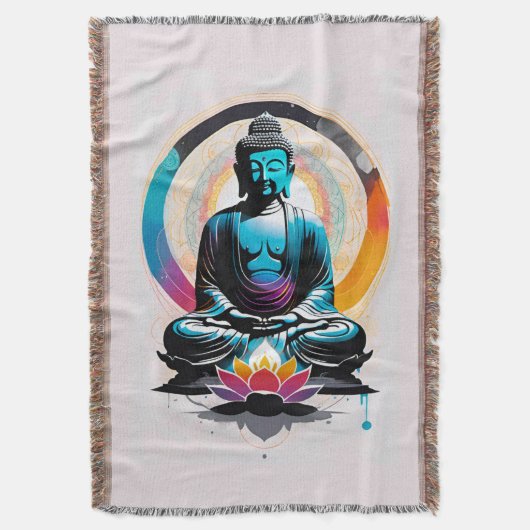 仏禅美術 スローブランケット (正面縦)