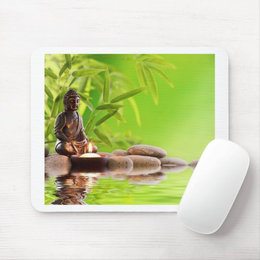 仏禅静穏の庭 マウスパッド (マウス)