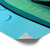 仏絵を描の瞑想と平和のための芸術 ポスター (角)