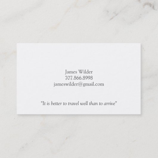 仏語引用の象 名刺 (裏面)