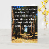 仏道の引用文 カード (黄色い花)