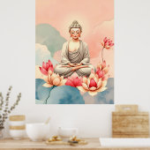 仏道禅の心地平安 ポスター (キッチン)