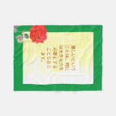 仏陀の今日 #10 快適な仏陀 フリースブランケット (正面(横))