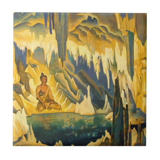 仏陀の勝ち（仏教美術） (by Roerich) タイル (正面)