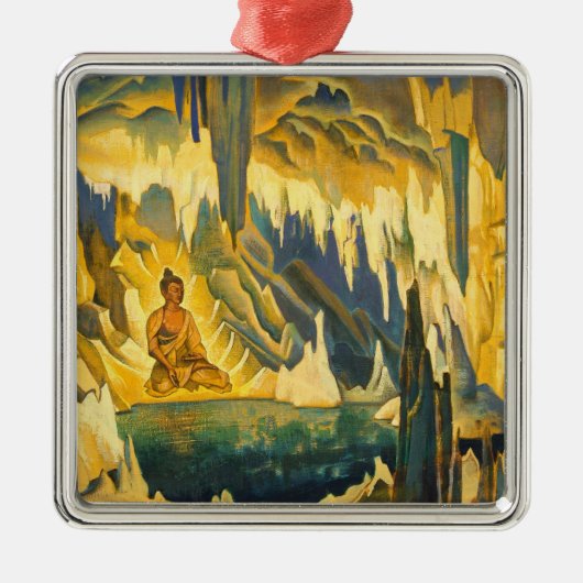 仏陀の勝ち（仏教美術） (by Roerich) メタルオーナメント (正面)