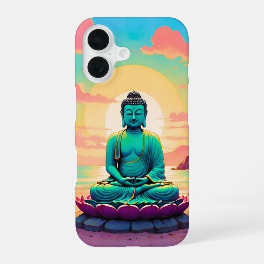 仏陀の夕日 iPhone 16ケース (裏面)