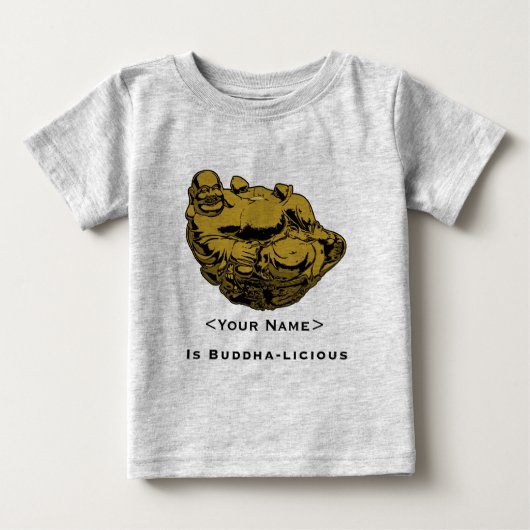 ()仏陀の子持ち ベビーTシャツ (正面)