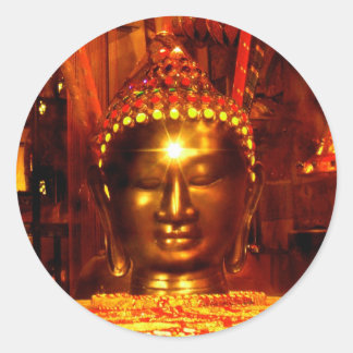 仏陀の瞑想シール ラウンドシール
