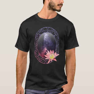 仏陀シッダールタゴータマ蓮の花ファッションクロー Tシャツ