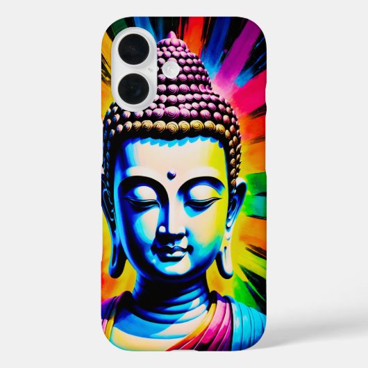 仏陀ネオン デコレーション Case-Mate iPhoneケース (裏面)