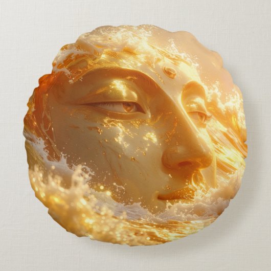 仏陀 - 禅仏教 ラウンドクッション (正面)