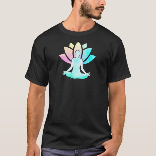 仏陀 蓮 仏教 ヨガ 瞑想 スピリチュアリティ Tシャツ (正面)