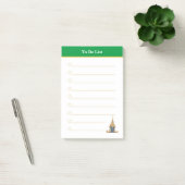 仏頭と緑のヘッダーのToDoリスト（罫線入り） ポストイット (オフィス)