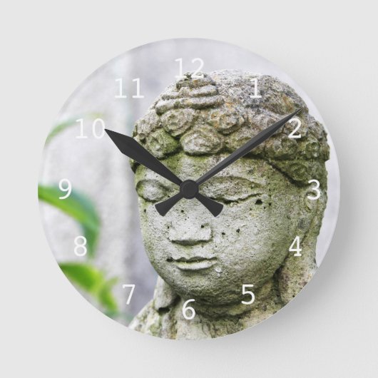 仏頭像 ラウンド壁時計 (正面)