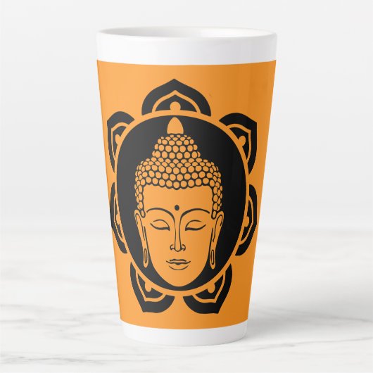 仏頭瞑想 カフェラテマグ (正面)