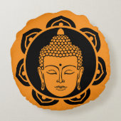 仏頭瞑想 ラウンドクッション (裏面)