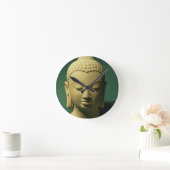 仏頭Sarnath （砂岩） ラウンド壁時計 (ホーム)