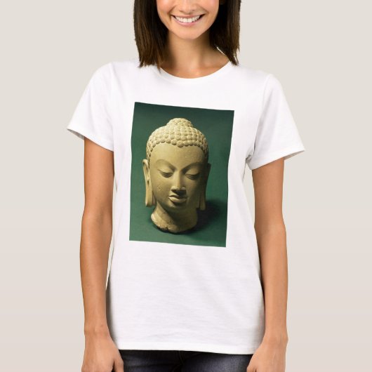 仏頭Sarnath (砂岩) Tシャツ (正面)