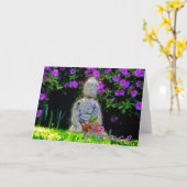 仏2の平和挨拶状 カード (黄色い花)