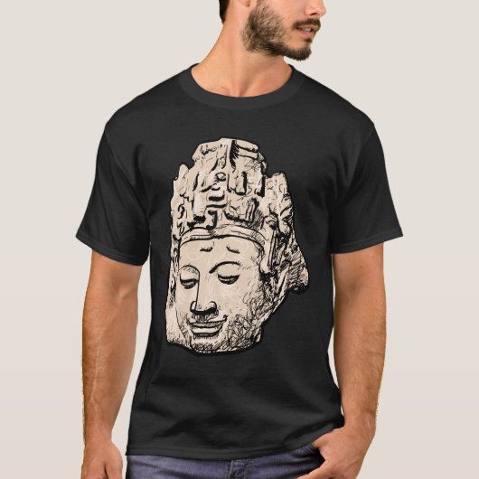 仏3仏像仏壁仏絵を描の Tシャツ (正面)