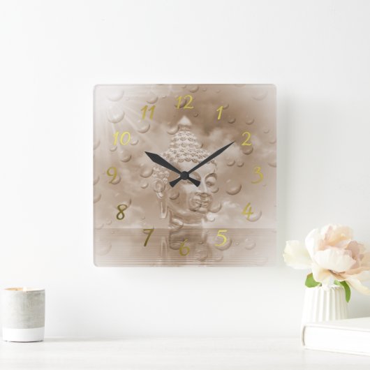 仏 スクエア壁時計 (ホーム)