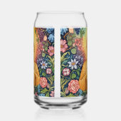 仏、光のハート、ガラス、フローラ、ヴィンテージ ガラス缶 (右)