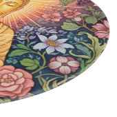 仏、光のハート、キッチン、フローラ、ヴィンテージ カッティングボード (角)