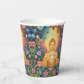 仏、光のハート、パーティー、フローラ、ヴィンテージ 紙コップ (裏面)