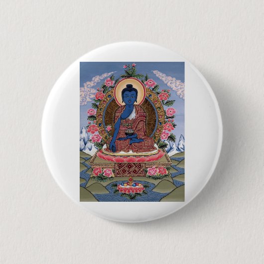 仏 缶バッジ (正面)