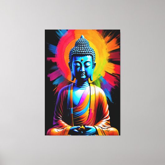 仏 – 静かな光 キャンバスプリント (正面)