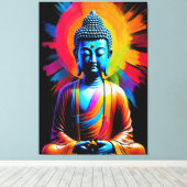 仏 – 静かな光 キャンバスプリント (インサイチュ (ウッドフロア))